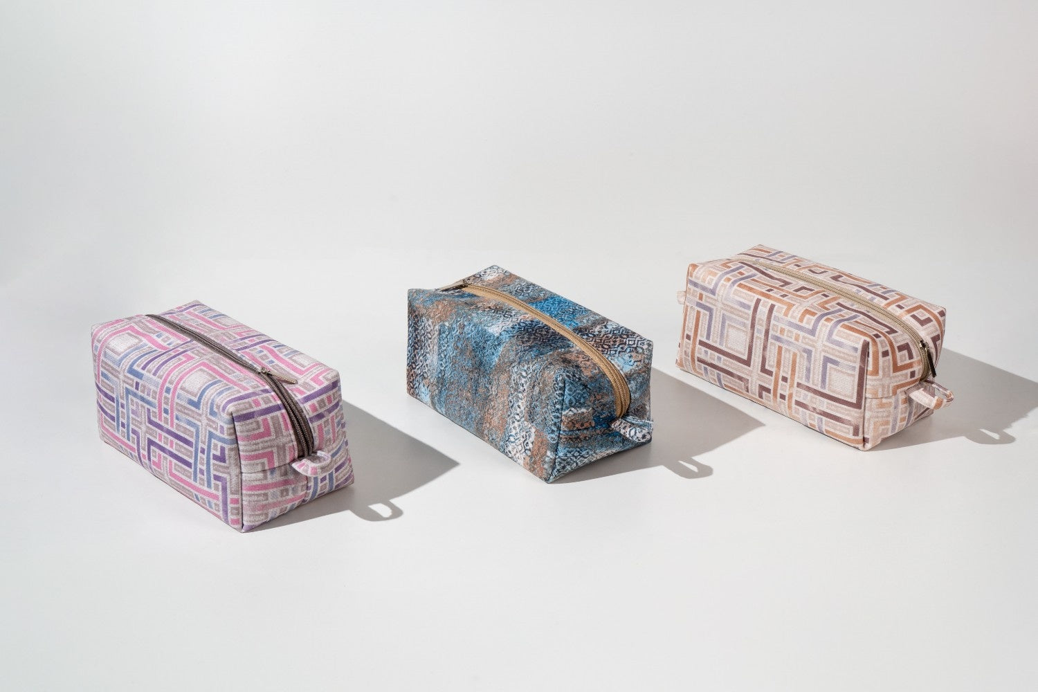 Turbulence, Amber Maze & Lavender Maze Set of 3 Utility Pouch Combo