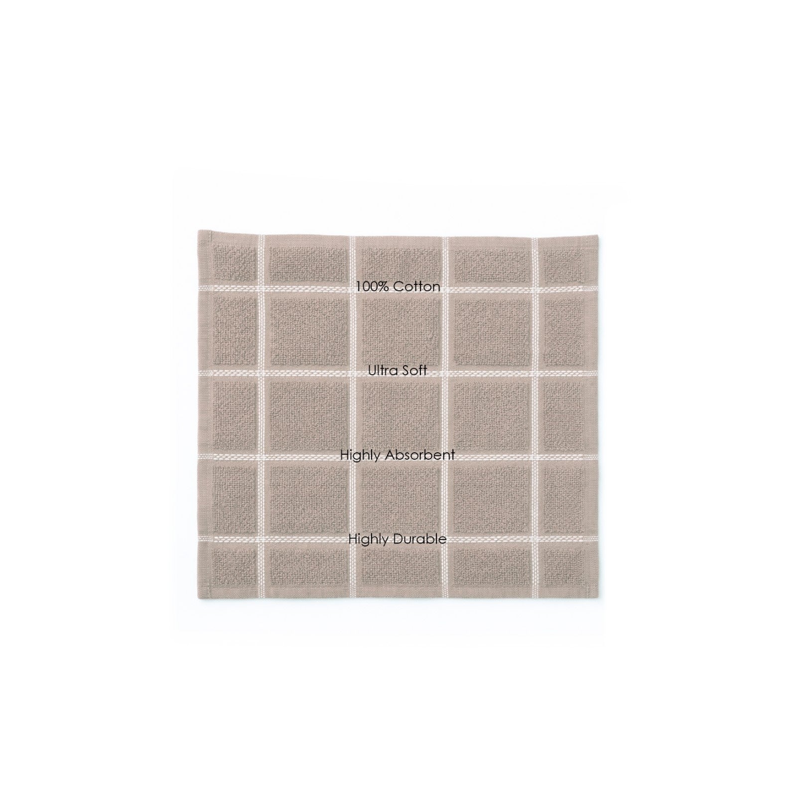 Mushlo Dobby Checks Face Towels-(set/12)