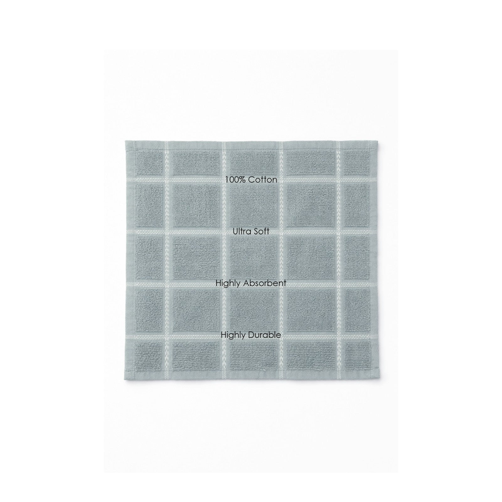 Fogsy Dobby Checks Face Towels-(set/12)