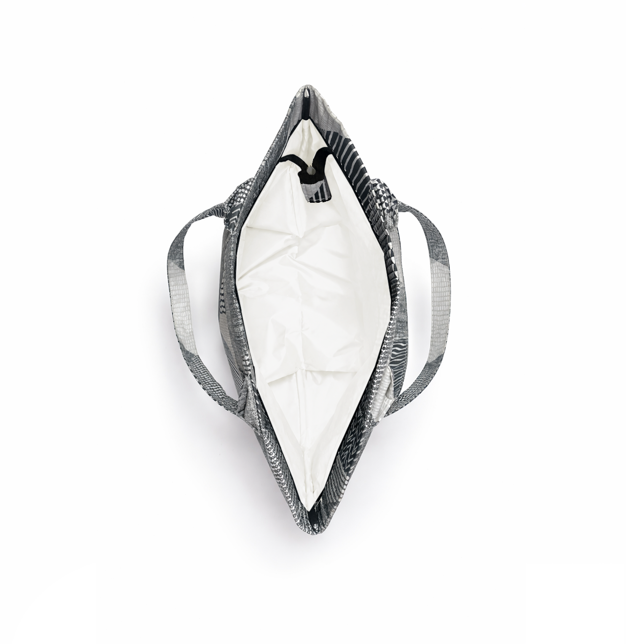 Graphite Grid – Water Repellent Tote Bag