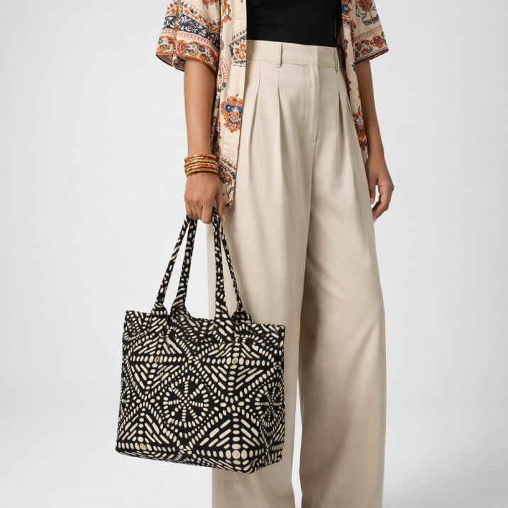 Midnight Mosaic – Water Repellent Tote Bag