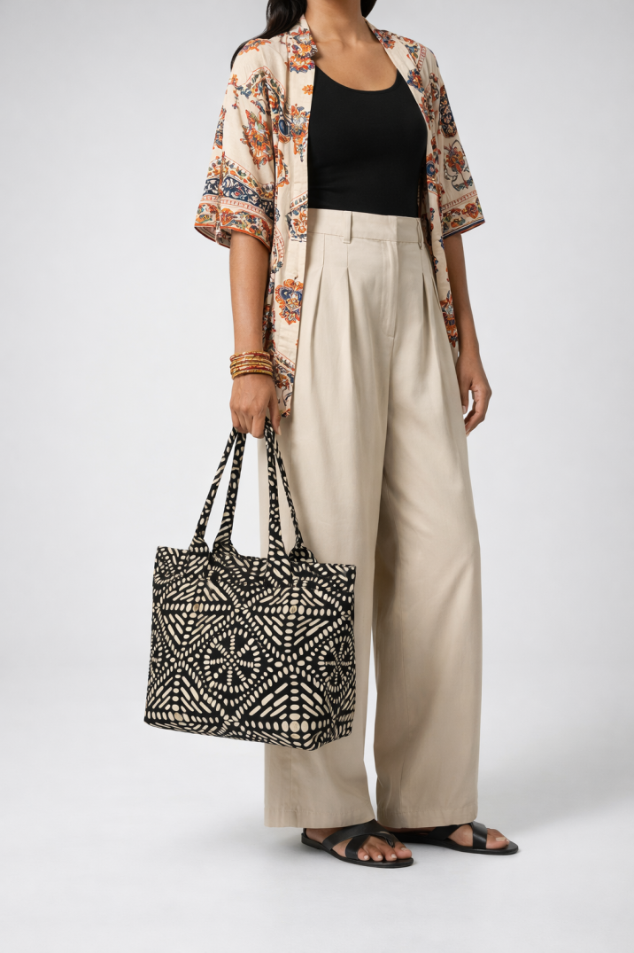Midnight Mosaic – Water Repellent Tote Bag