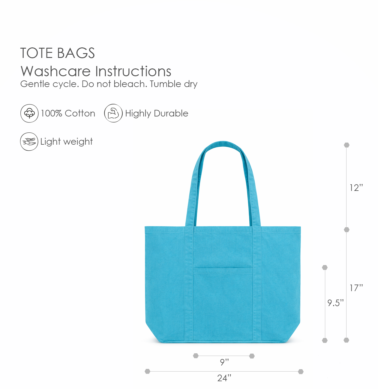 Mint - Oversized Multi-Utility Cotton Tote Bag