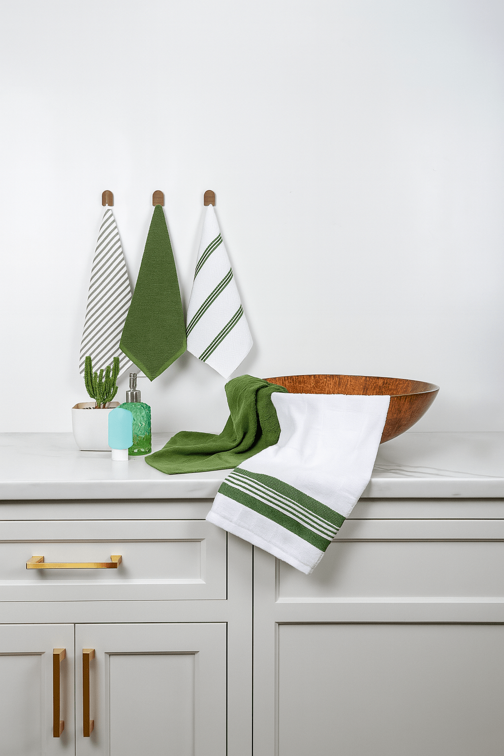 Pesto Punch Assorted Terry Towels – (Set/5)