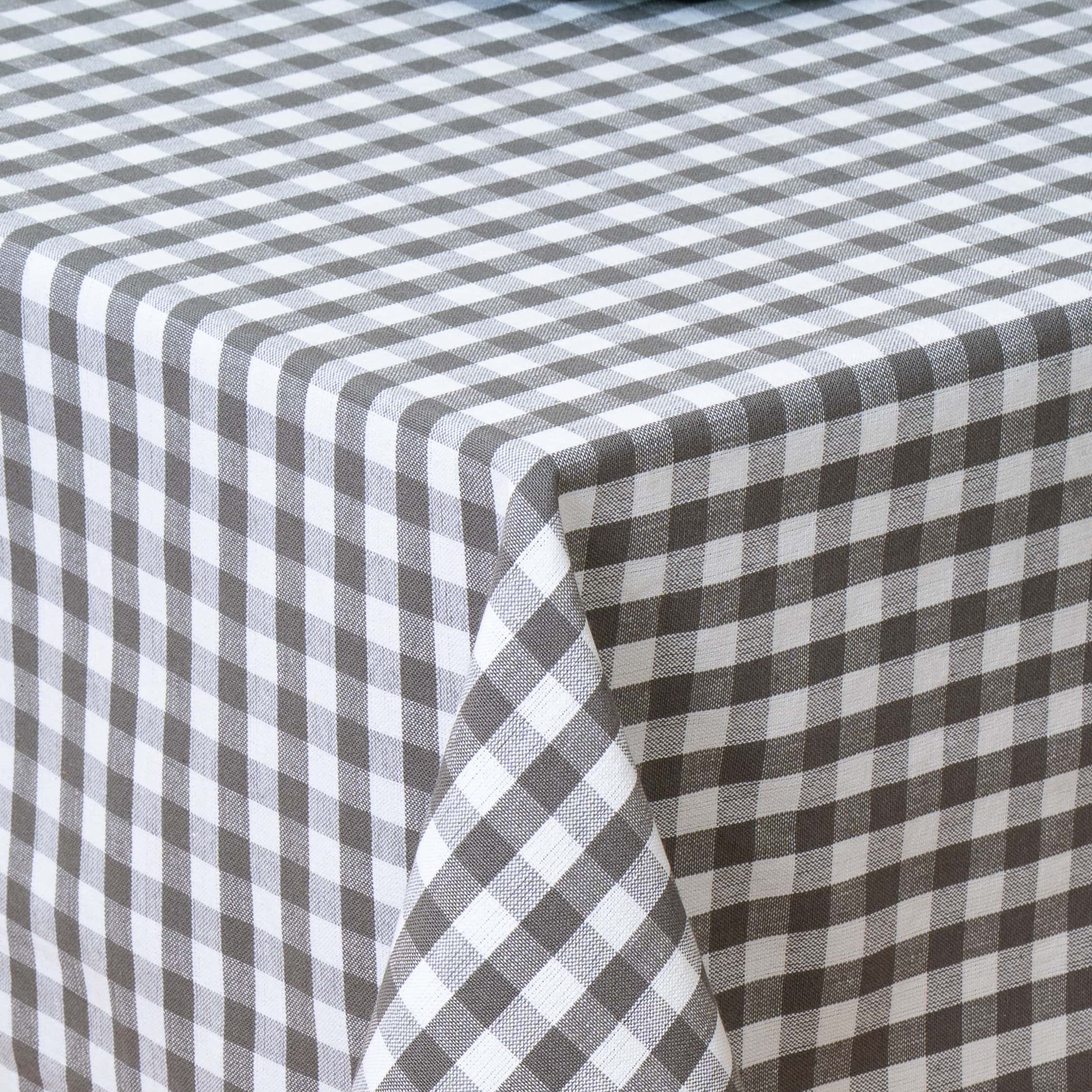 Fog check Premium Cotton Table Cloth With Frill