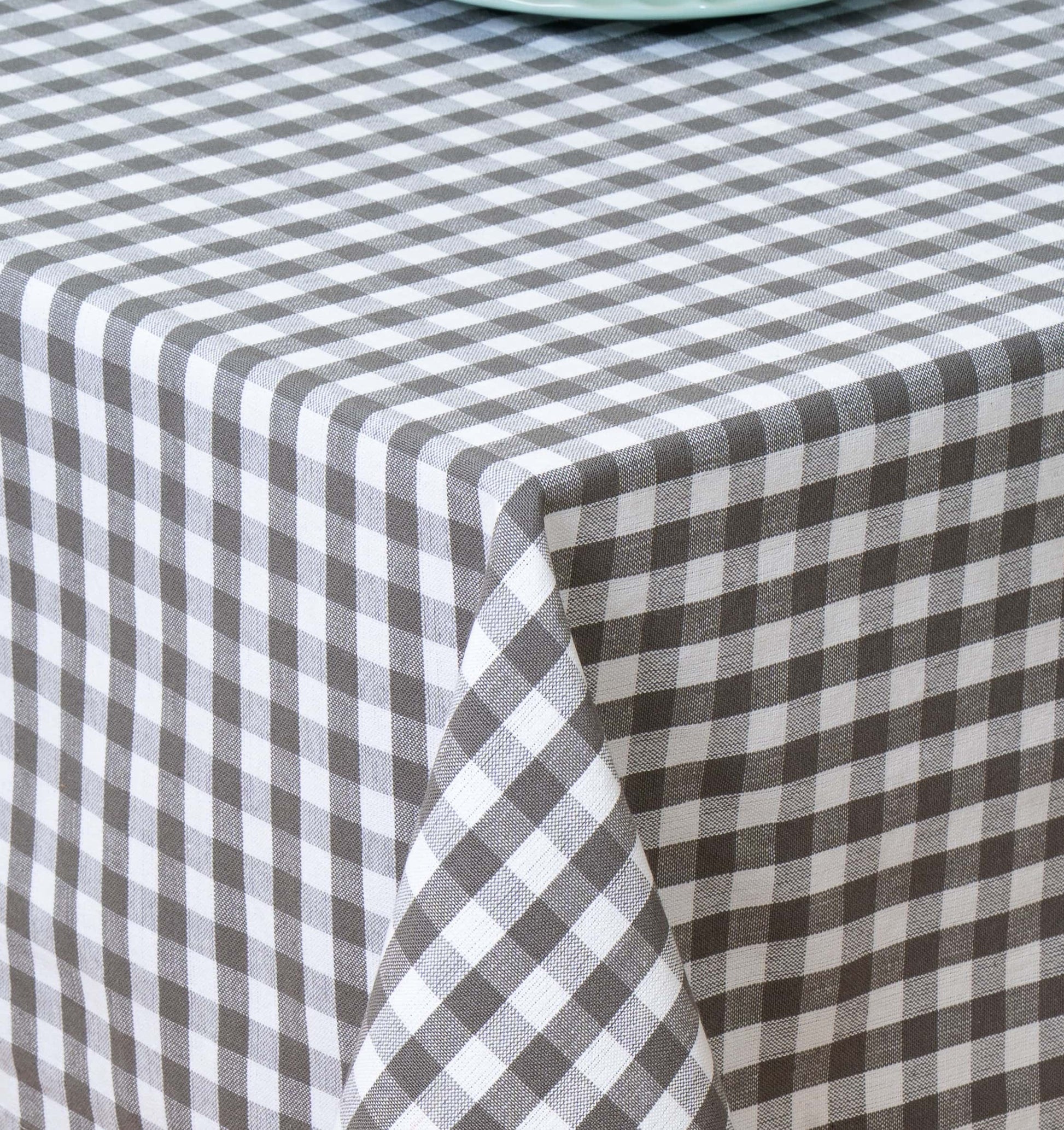 Fog check Gingham Cotton Tablecloth Collection