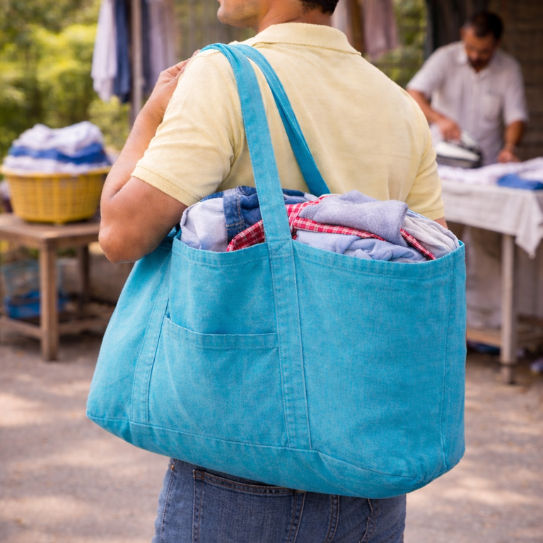 Mint - Oversized Multi-Utility Cotton Tote Bag