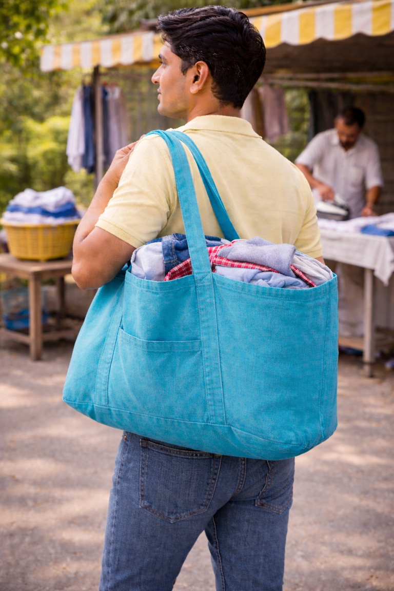 Mint - Oversized Multi-Utility Cotton Tote Bag