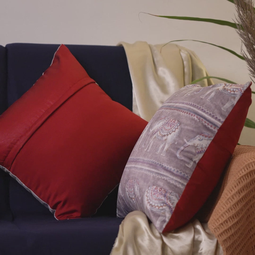 Tusk ki Shaan Cushion Covers – Set of 2 (18" x 18")