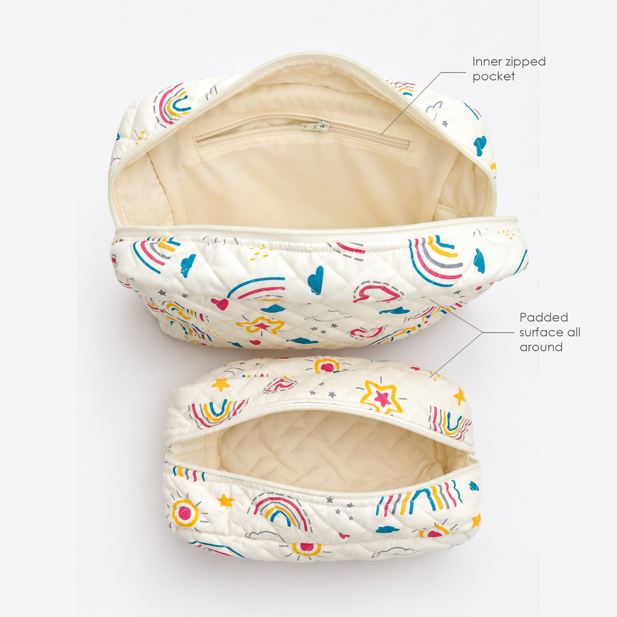 Rainbow Quilted Baby Utility Organizer Set