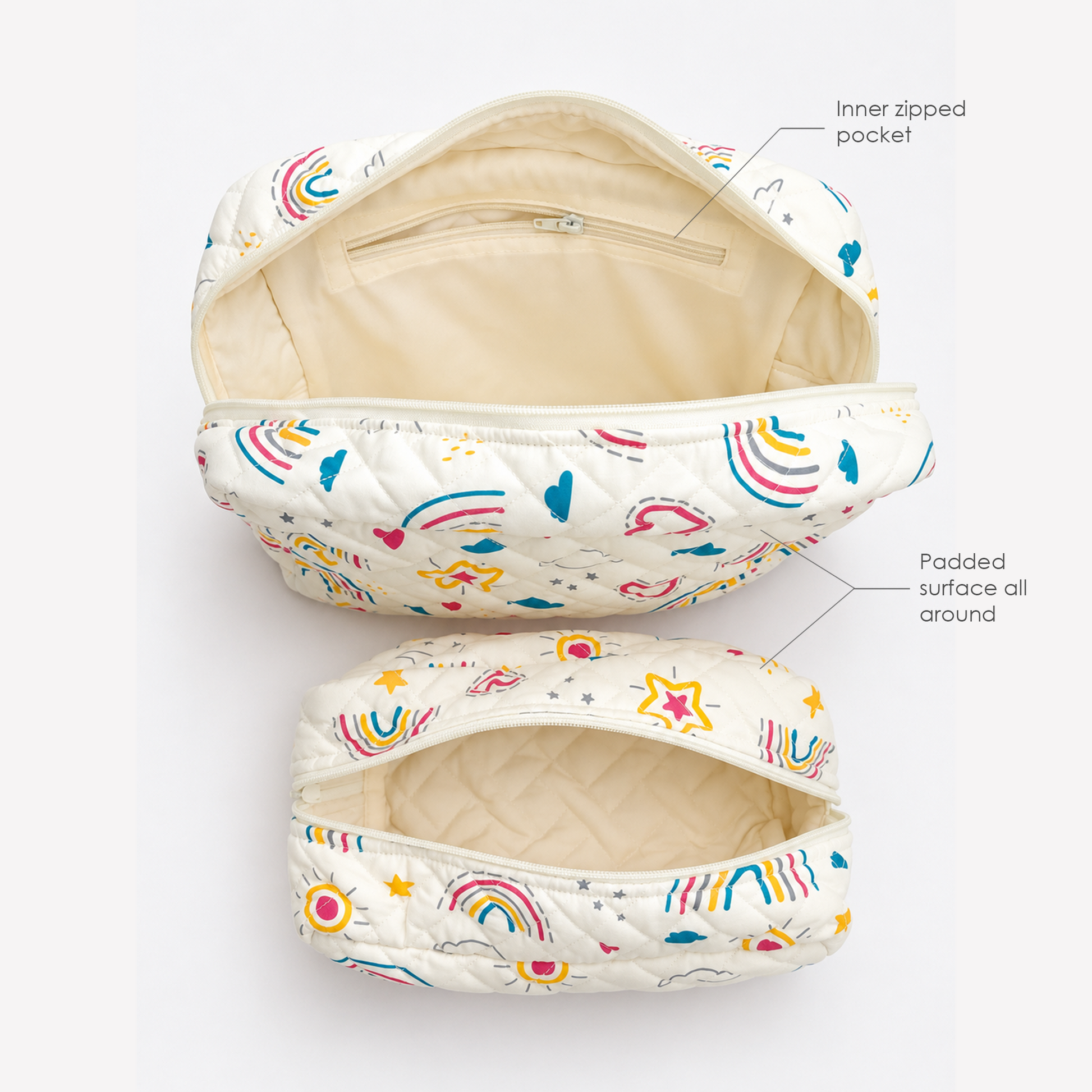 Rainbow Quilted Baby Utility Organizer Set