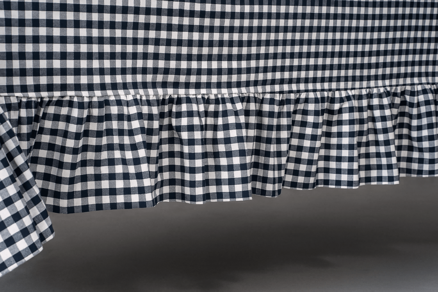 Shadow check Premium Cotton Table Cloth With Frill