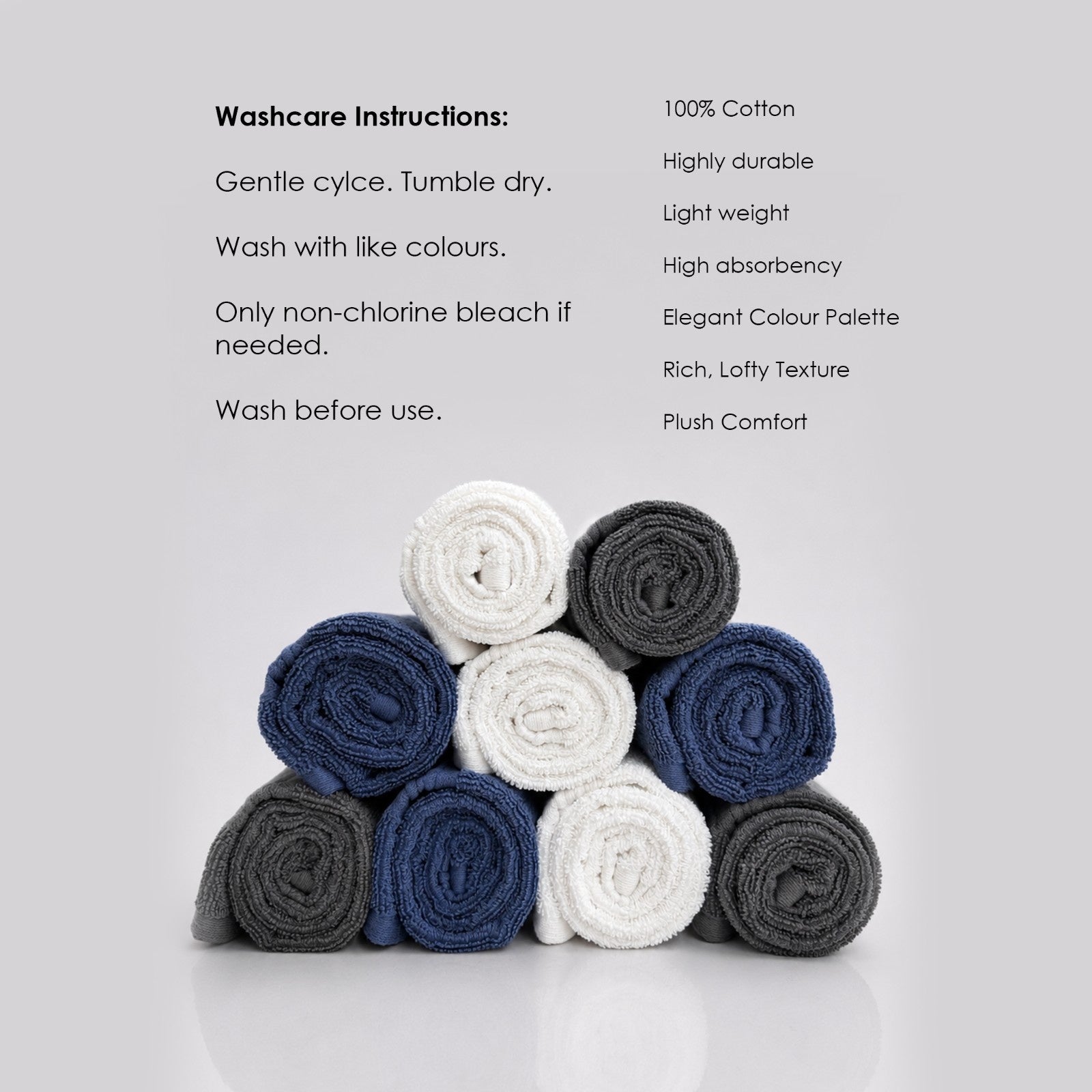 After hours- Terry Hand / Vanity Towel-(Set/3)