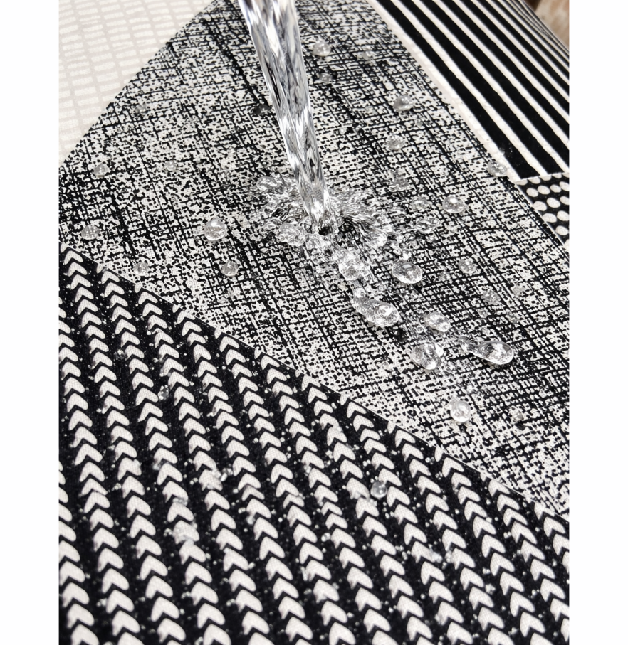 Graphite Grid – Water Repellent Tote Bag